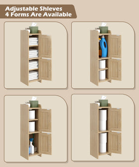 Anti-tip device adds stability in small bathrooms.