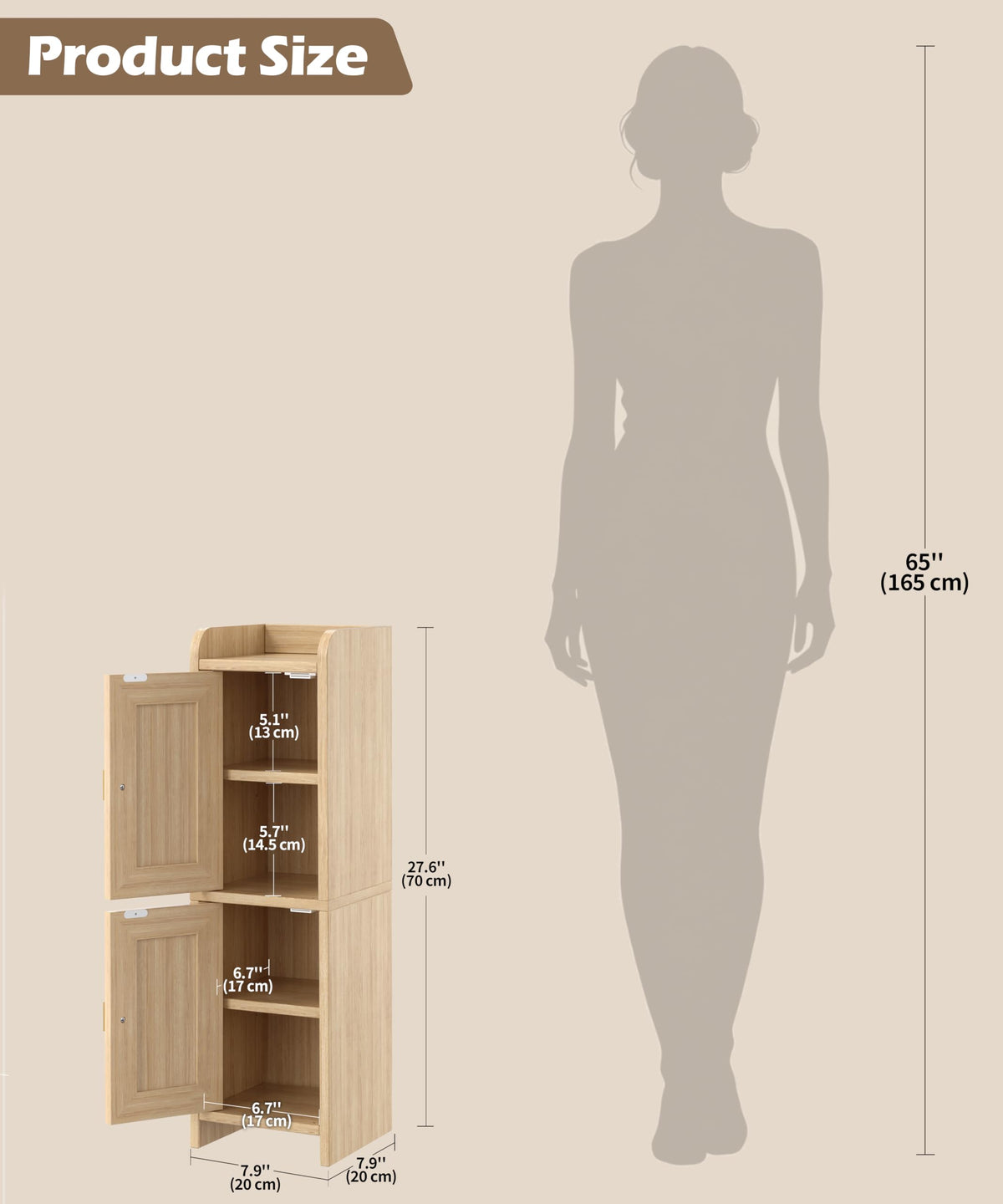 Akxomel Rattan narrow storage for toilet paper and towels in tight corners.