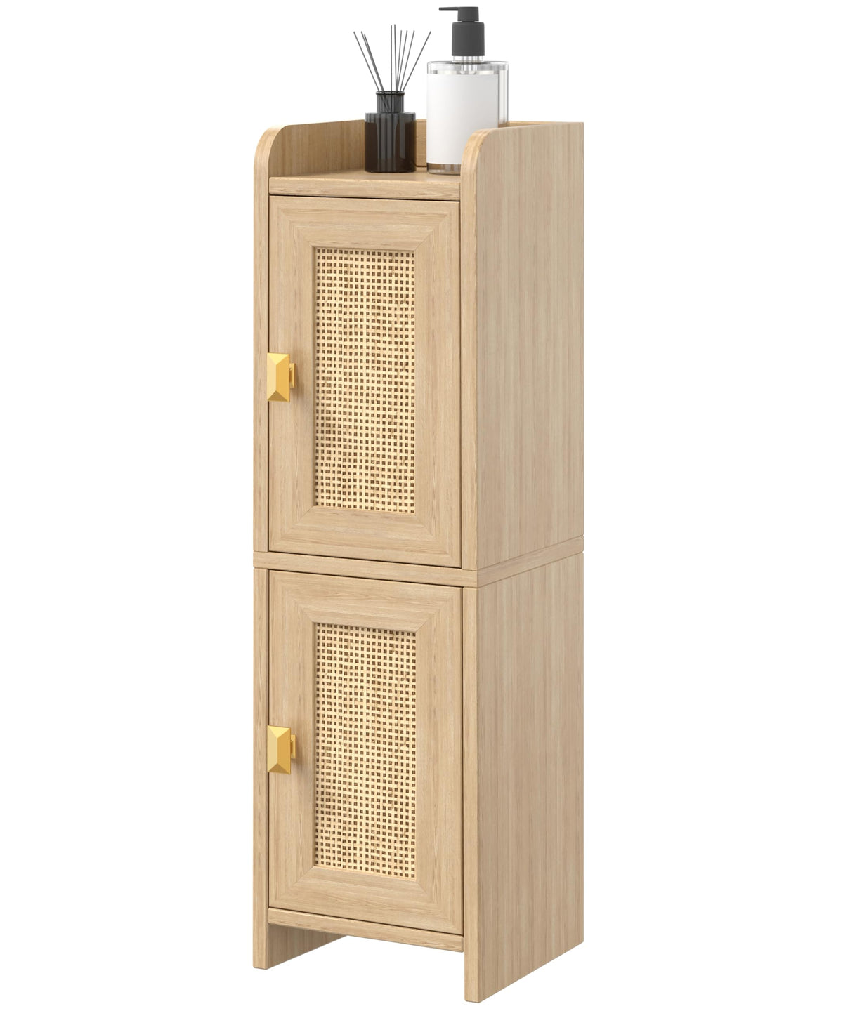 Easy-assembly cabinet for quick setup in small spaces.