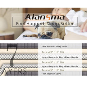 ALANSMA easy-care velvet blanket for daily use and simple cleaning.