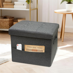 ALASDO ottoman used as footrest on sofa with soft cushion comfort.