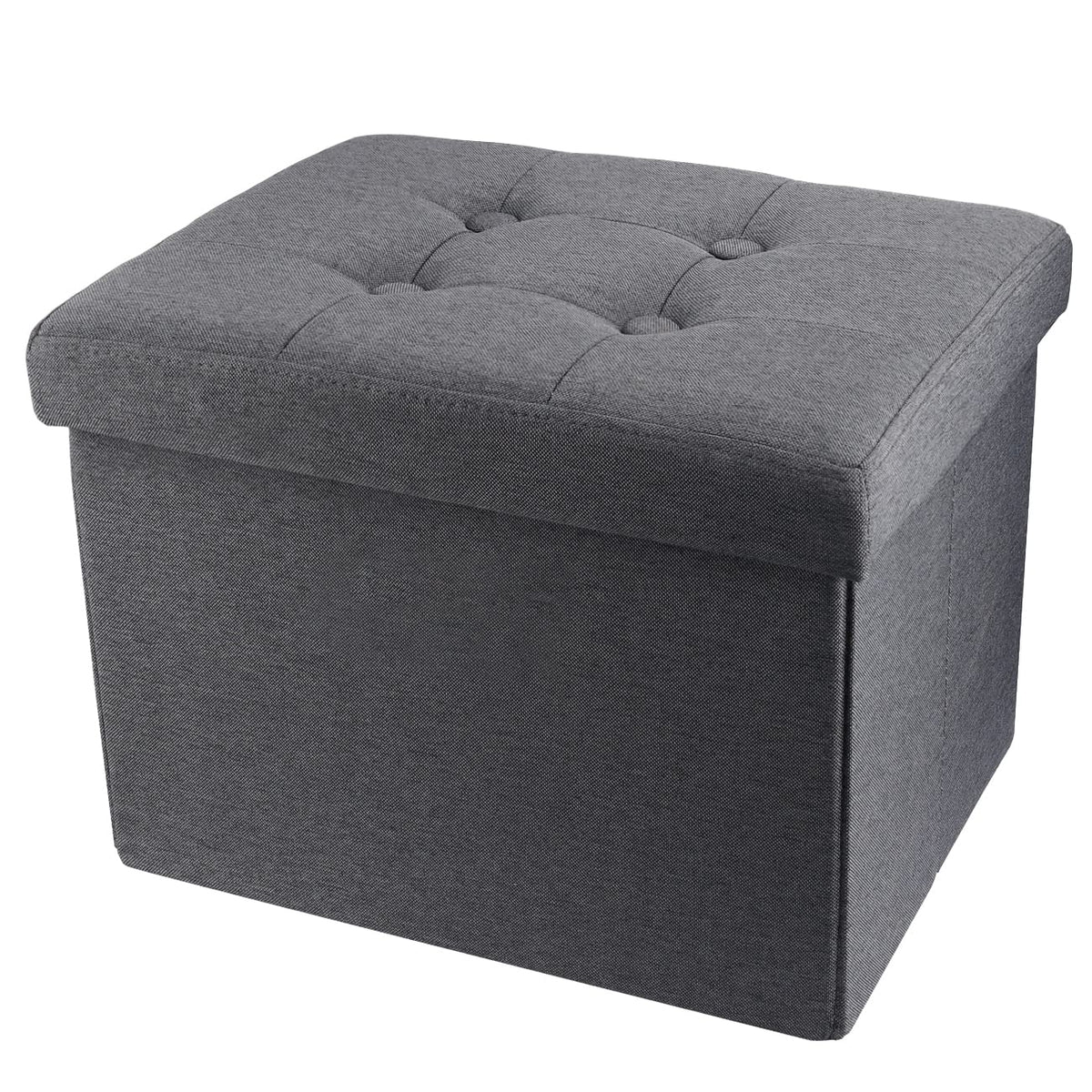 ALASDO storage ottoman grey assembled for seating and footrest