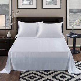Alaska Bear silk pillowcase edge stitching for durable, tidy finish.