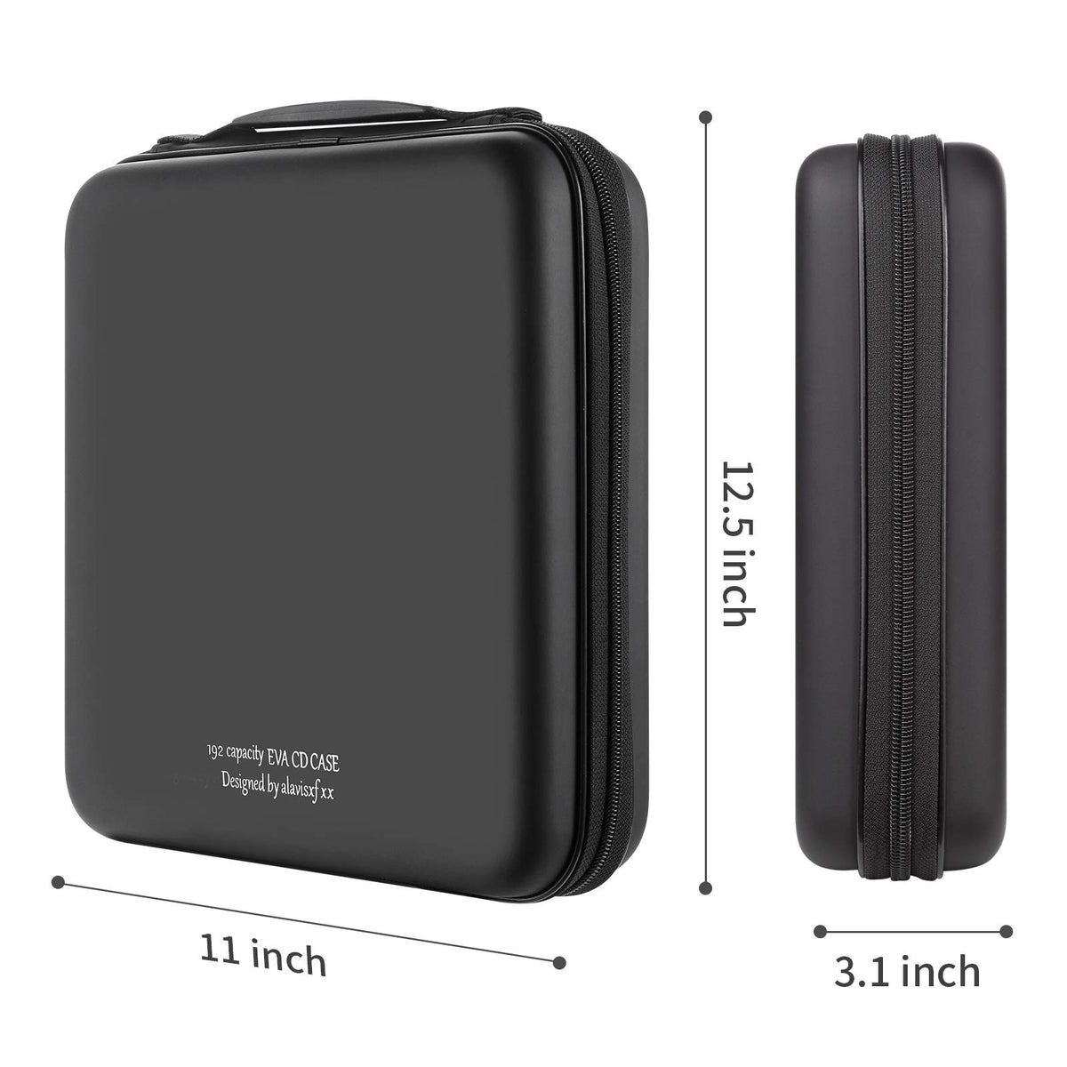 alavisxf xx CD case with protective zipper keeps discs secure on the go.