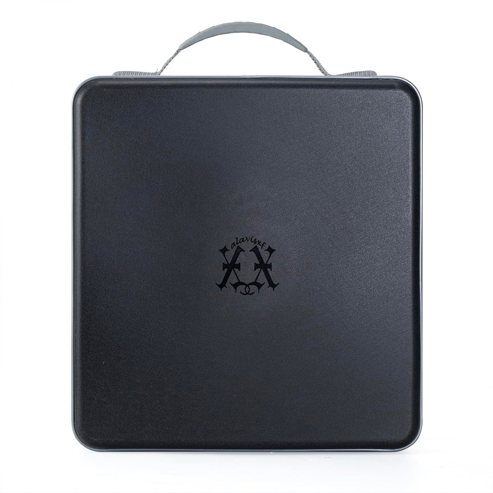 alavisxf xx CD Case front view showing 224-capacity storage for discs and easy access