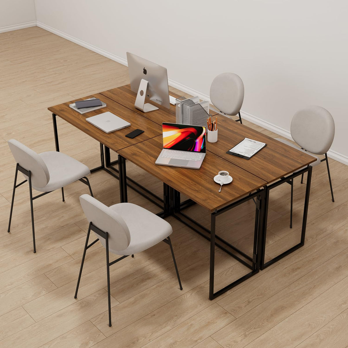 Alawooder desk surface cleans easily thanks to splash-proof top