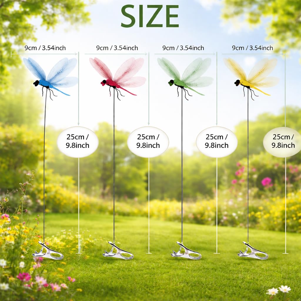 ALBCREHK dragonfly clip vibrant colors provides eye-catching contrast in any space.