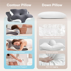 Alcedo Cervical Memory Foam Pillow foam detail showcases odorless memory foam.