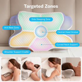 Alcedo Cervical Pillow odorless material closeup emphasizes clean sleeping surface