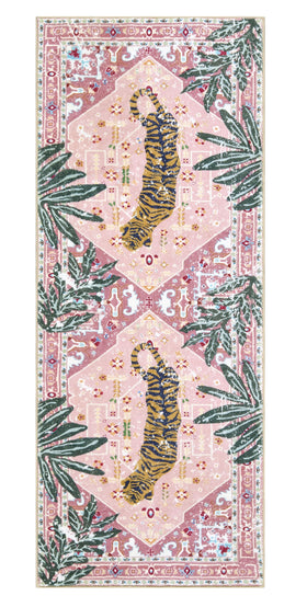 Aldopein bathroom rug offers absorbent, non-slip comfort in damp areas.