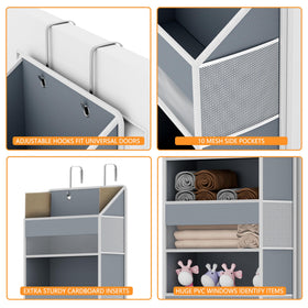 Aldoro rust-resistant door hooks securely fit most doors.