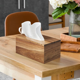 ALELION removable bottom panel tissue box cover, refill-ready and easy to use.