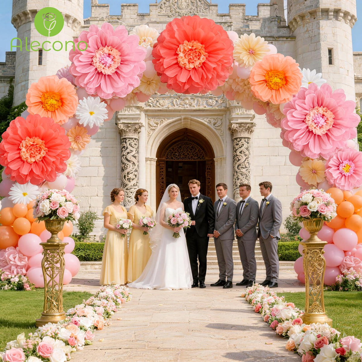 Eco friendly crepe paper flowers by Alecono with durable finish