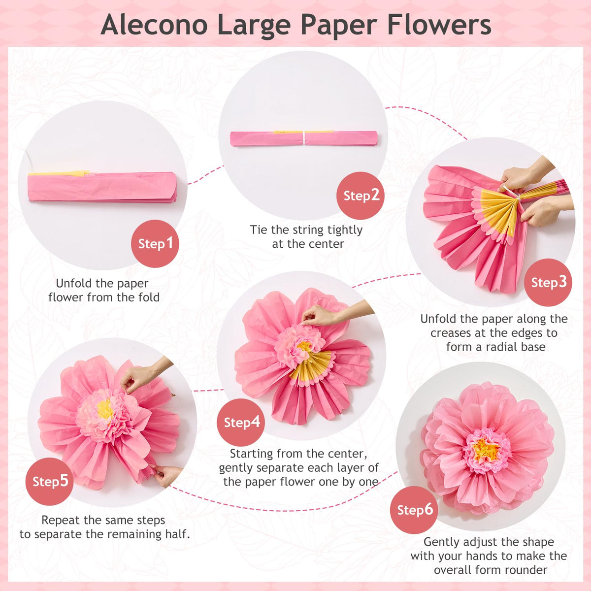 Alecono fiesta decor ideas using large crepe paper flowers