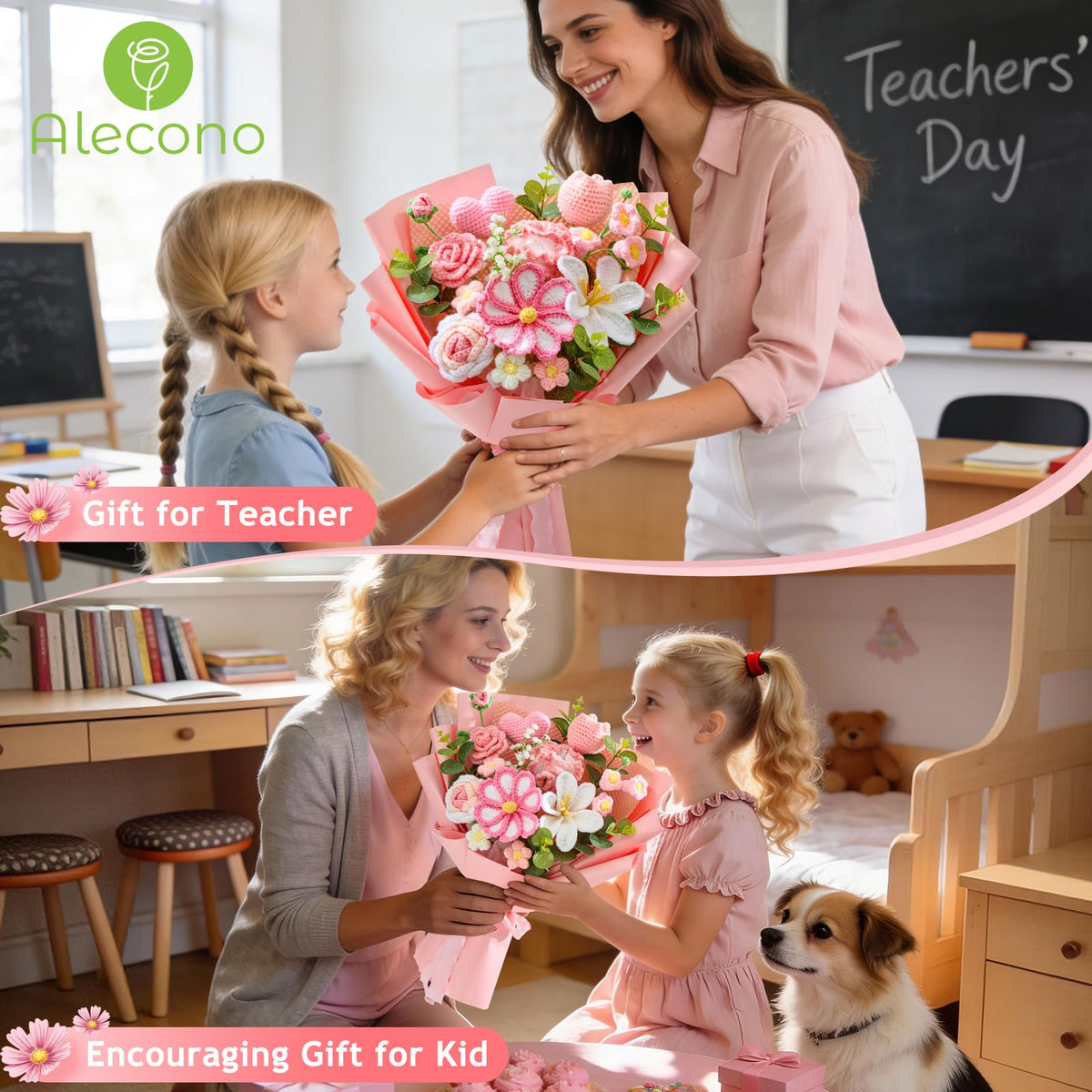 Alecono gift card included with the bouquet for a personal message