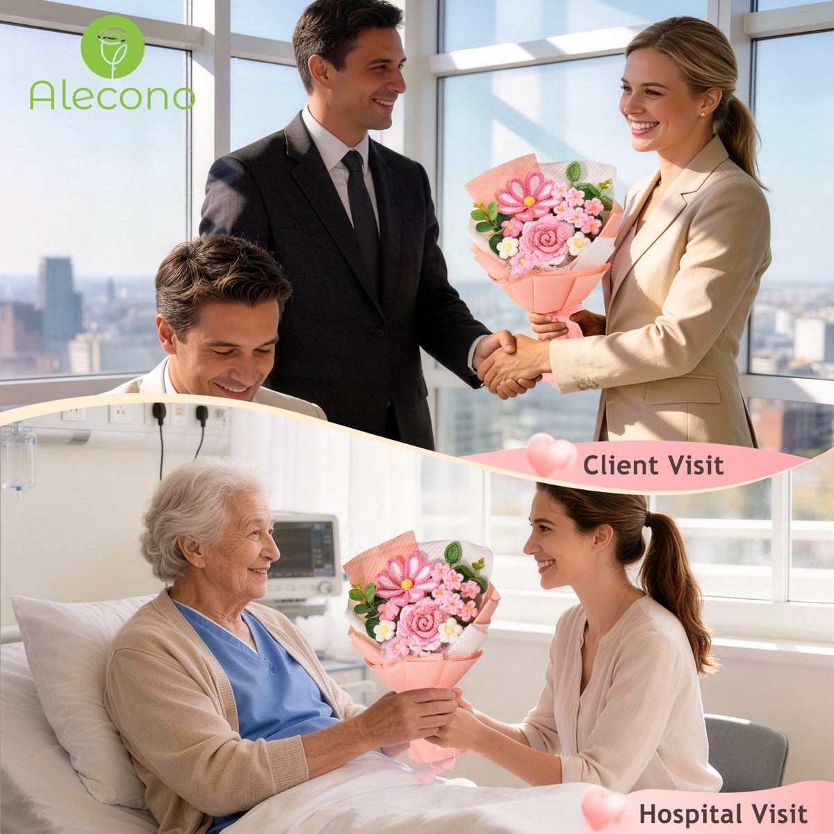 Alecono wedding bouquet alternative lightweight and photo-ready