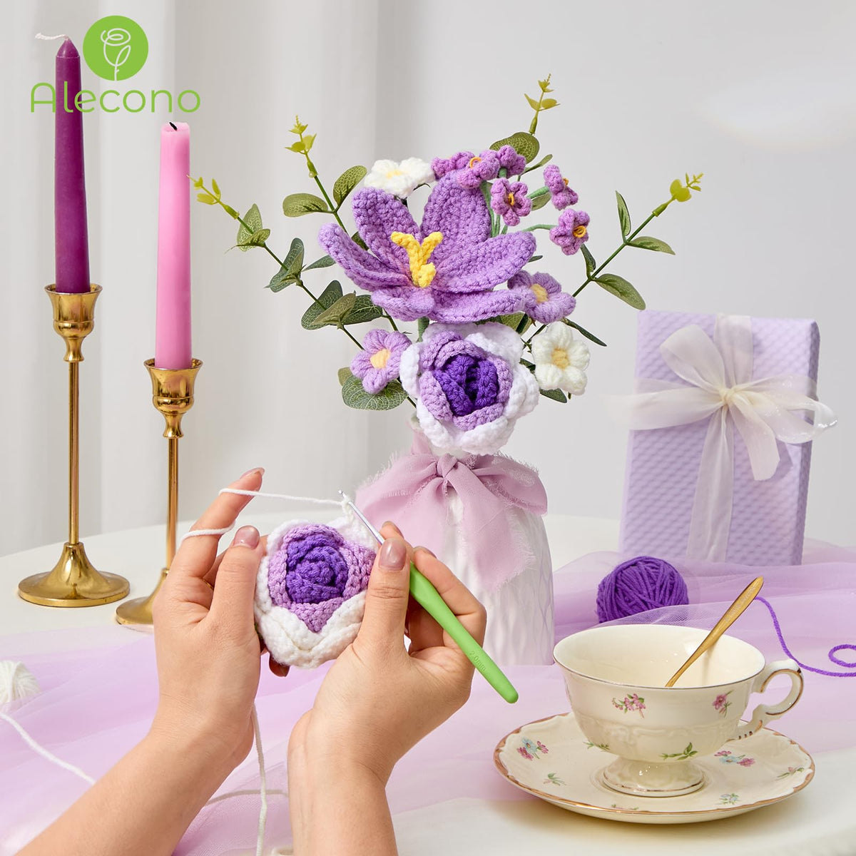 Alecono wedding bouquet for bride decor and keepsake