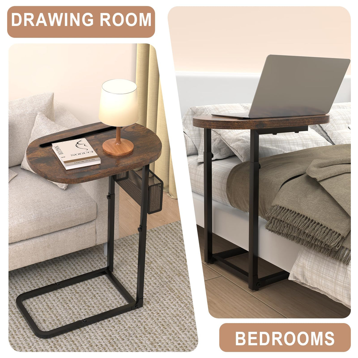 Alentar Fashion TV Tray Table easy clean surface simplifies maintenance