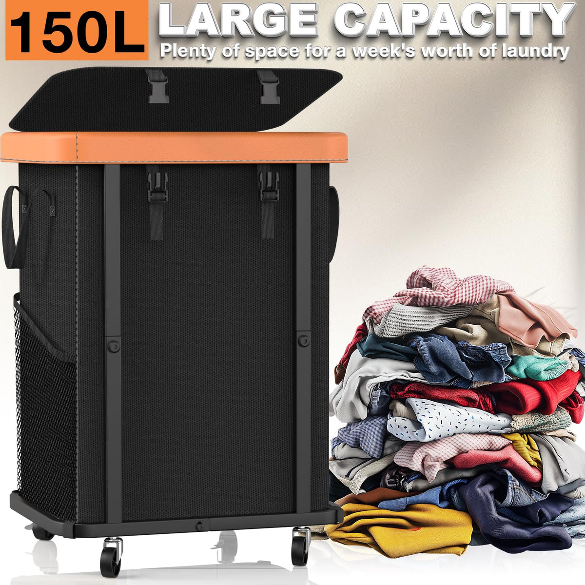 Alentar removable waterproof laundry bag for easy transport.