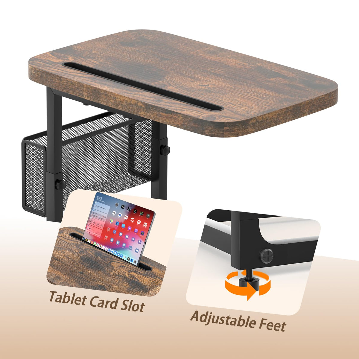 alentar sturdy metal frame supports drinks and books securely