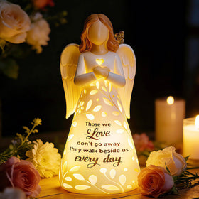 AlevaHive Guardian Angel Figurine with remote provides soothing illumination for remembrance