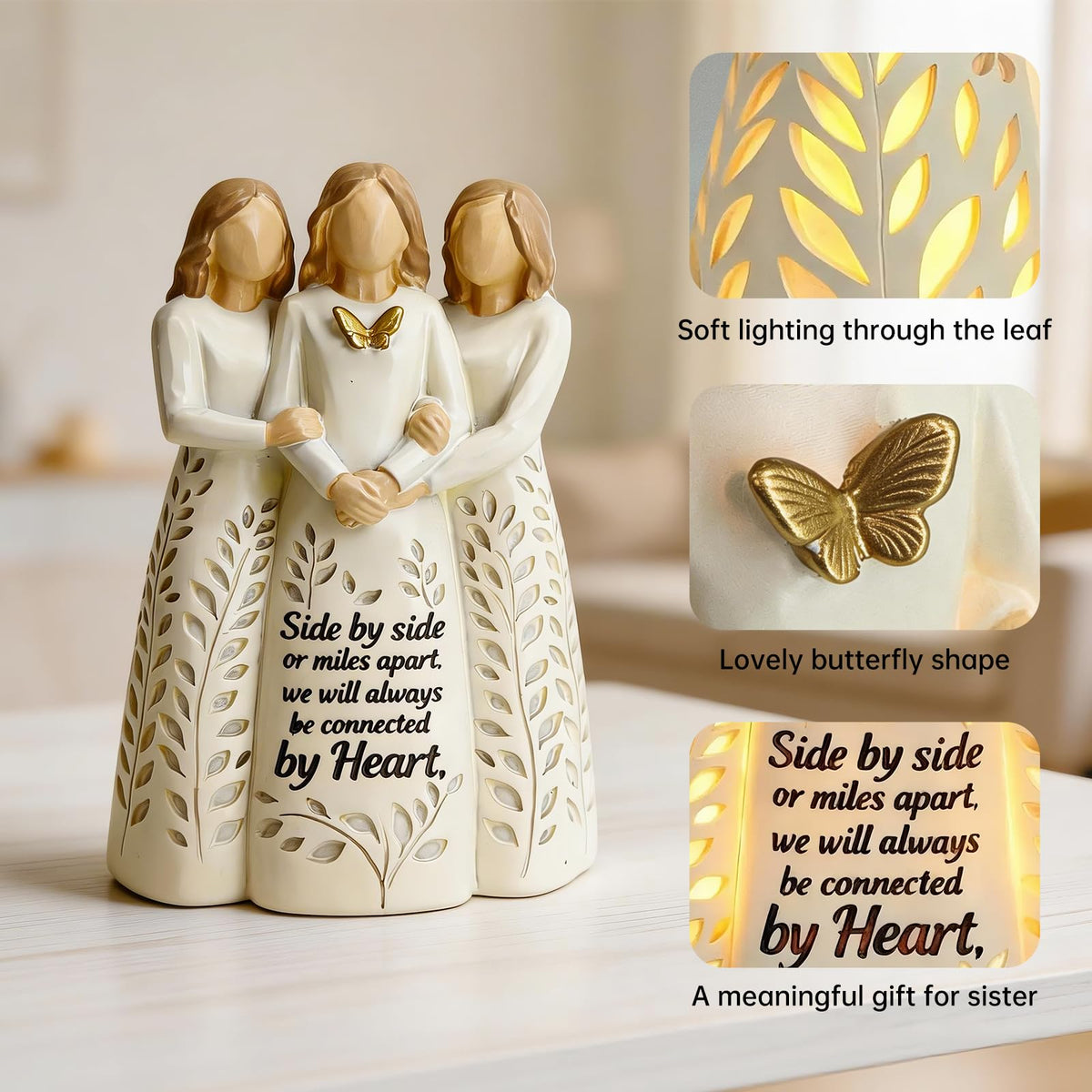 AlevaHive ivory-tone figurine decor for home