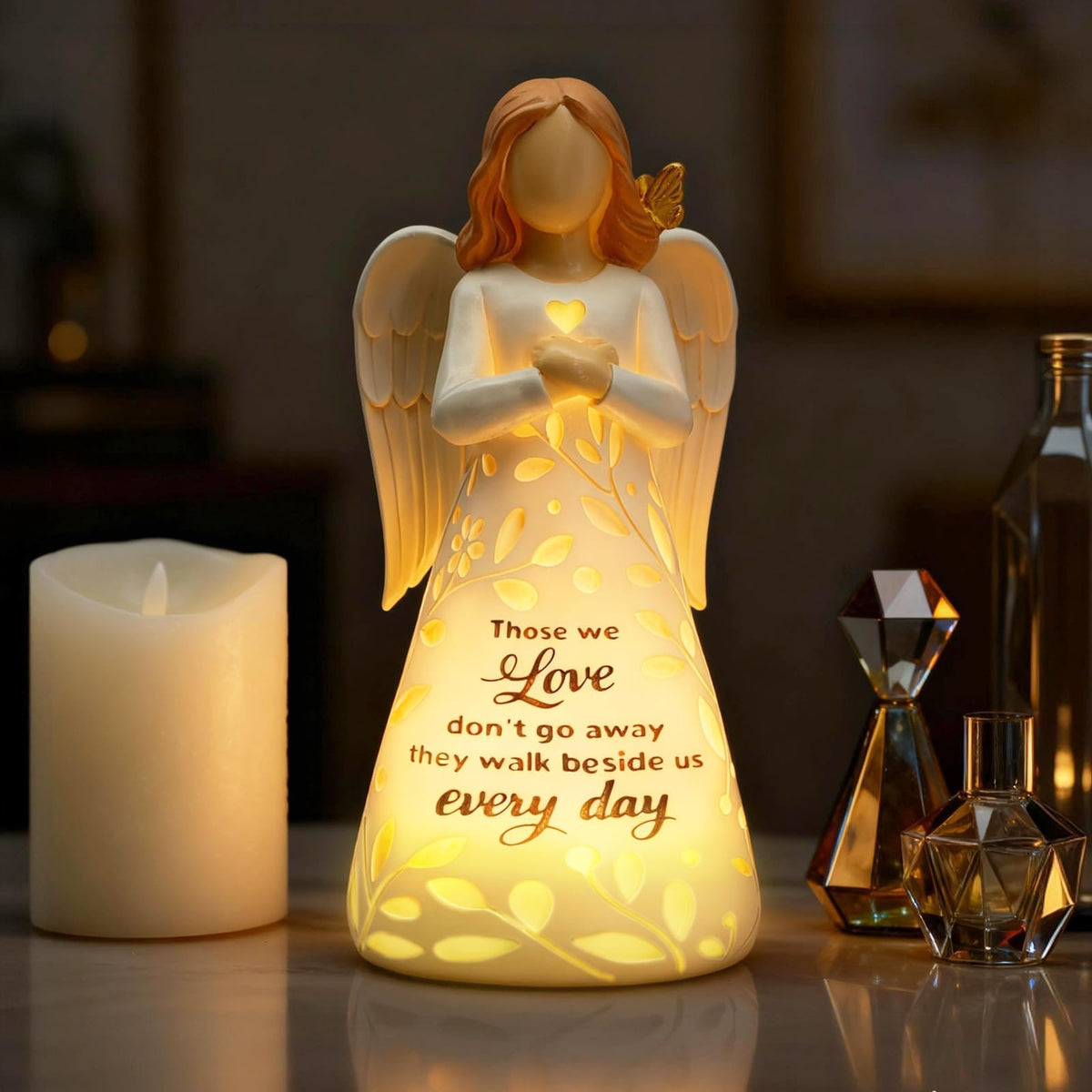 AlevaHive memorial angel decor in resin complements interior style