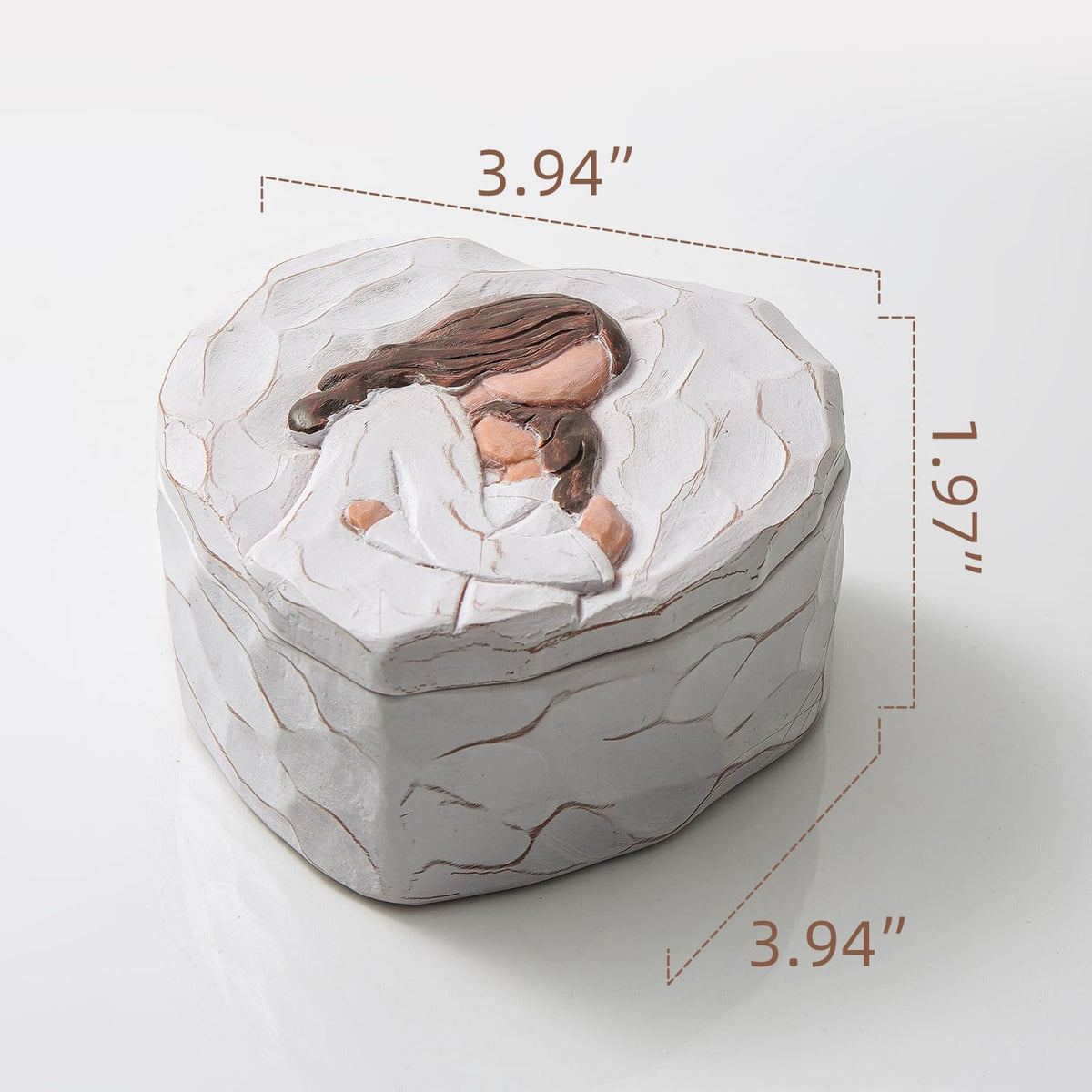 AlevaHive keepsake box open lid showing inner storage for jewelry and trinkets