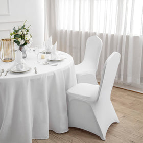 Boxed AlGaiety spandex chair covers in white, 25 pieces included