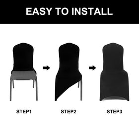 AlGaiety white chair cover is washable and easy to care for during events
