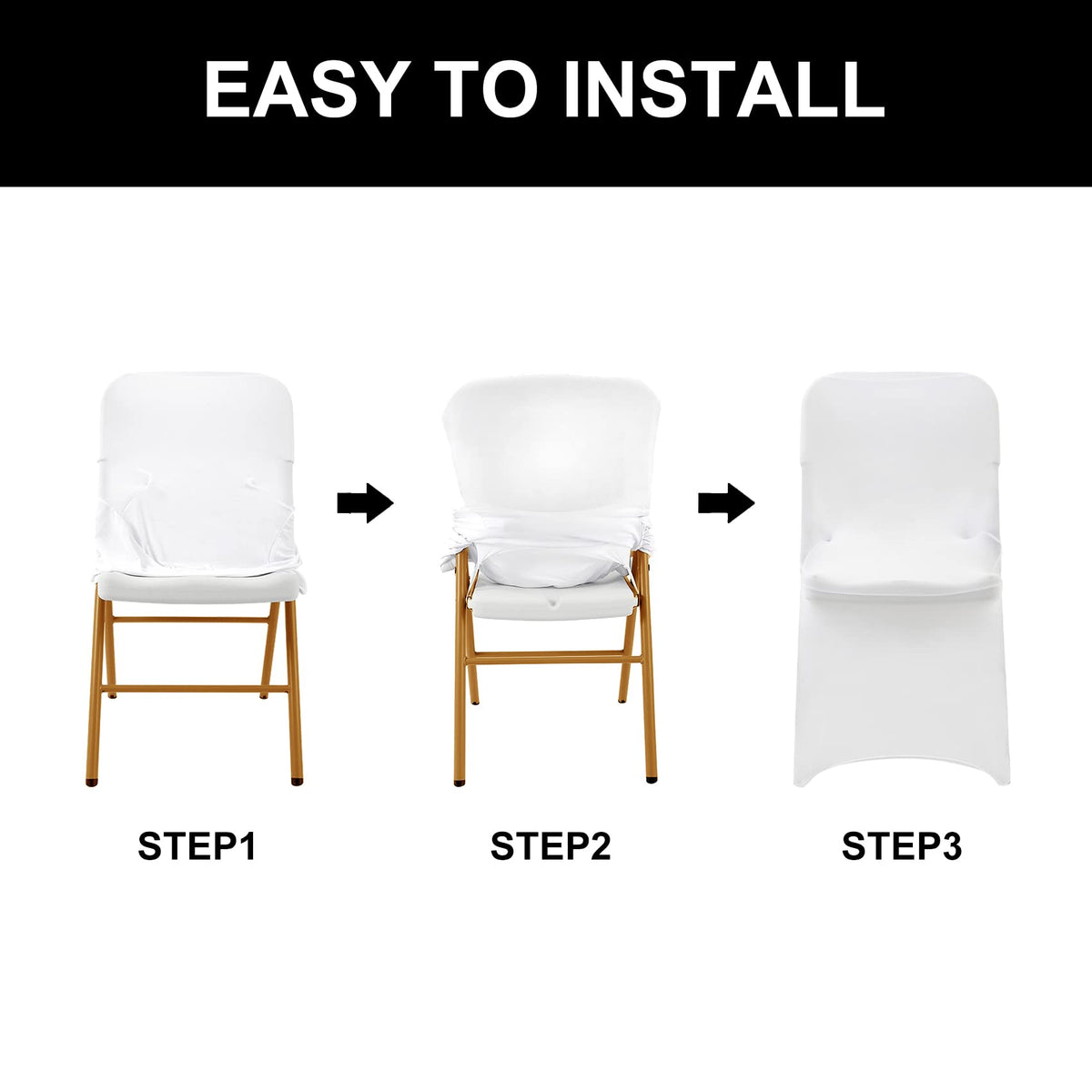 AlGaiety chair cover demonstrates washability and easy removal for quick event turns.