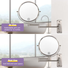 ALHAKIN true-image 5x magnification helps reveal details for makeup checks.