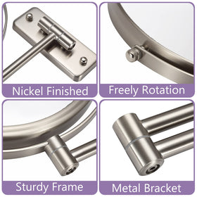 ALHAKIN wall-mount with folding arm saves space when not in use.