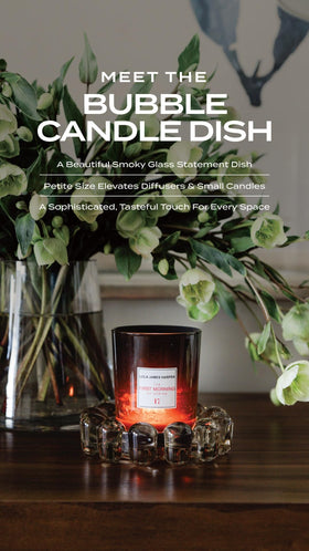 Alice Lane Bubble Dish smoky-glass finish adds chic warmth to modern decor.