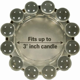Smoky amber glass from Alice Lane bubble dish adds subtle ambiance.