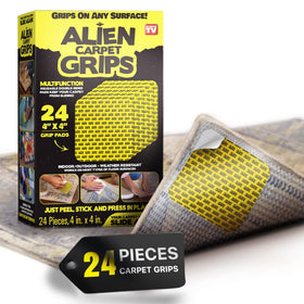 Alien Grip Rug Gripper Tape closeup showing secure rug edge without glue