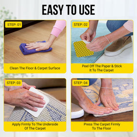 Alien Grip Rug Gripper on tile surface reducing rug shifting