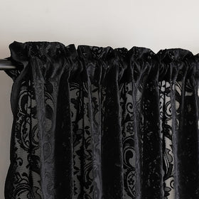 ALIGOGO black sheer curtains for Halloween party decor and witchy vibes.