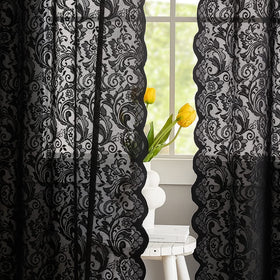 ALIGOGO gothic curtains bring elegant darkness to living rooms and dens.