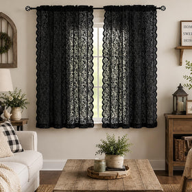 ALIGOGO Victorian lace panels create a romantic Gothic atmosphere in bedrooms.