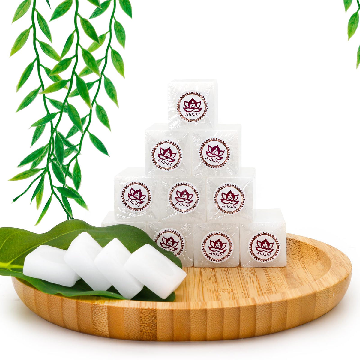 Alikiki camphor tablets cubes close-up showing pure natural blocks