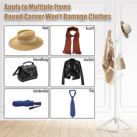 Aliphon coat rack features no-tools assembly for quick setup.