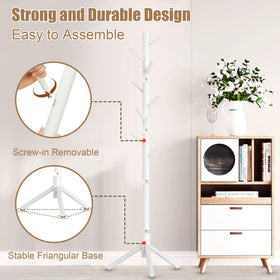 Aliphon pinewood rack with triangular base for stable placement.