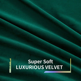 Aljctns emerald green velvet curtains demonstrate energy-conscious insulation in bright rooms.
