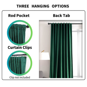 Aljctns emerald green velvet curtains in a cozy living room for light control and ambiance.
