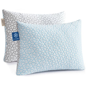 Alkyonos cooling pillow ice cover close-up shows breathable fabric and cooling comfort.