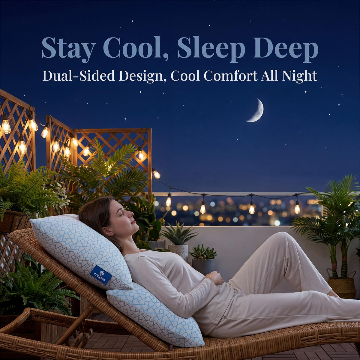 Alkyonos modern design pillow enhances any bedroom decor.