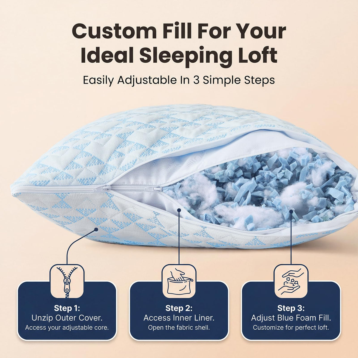 Alkyonos breathable OEKO-TEX cover ensures skin-friendly sleep.