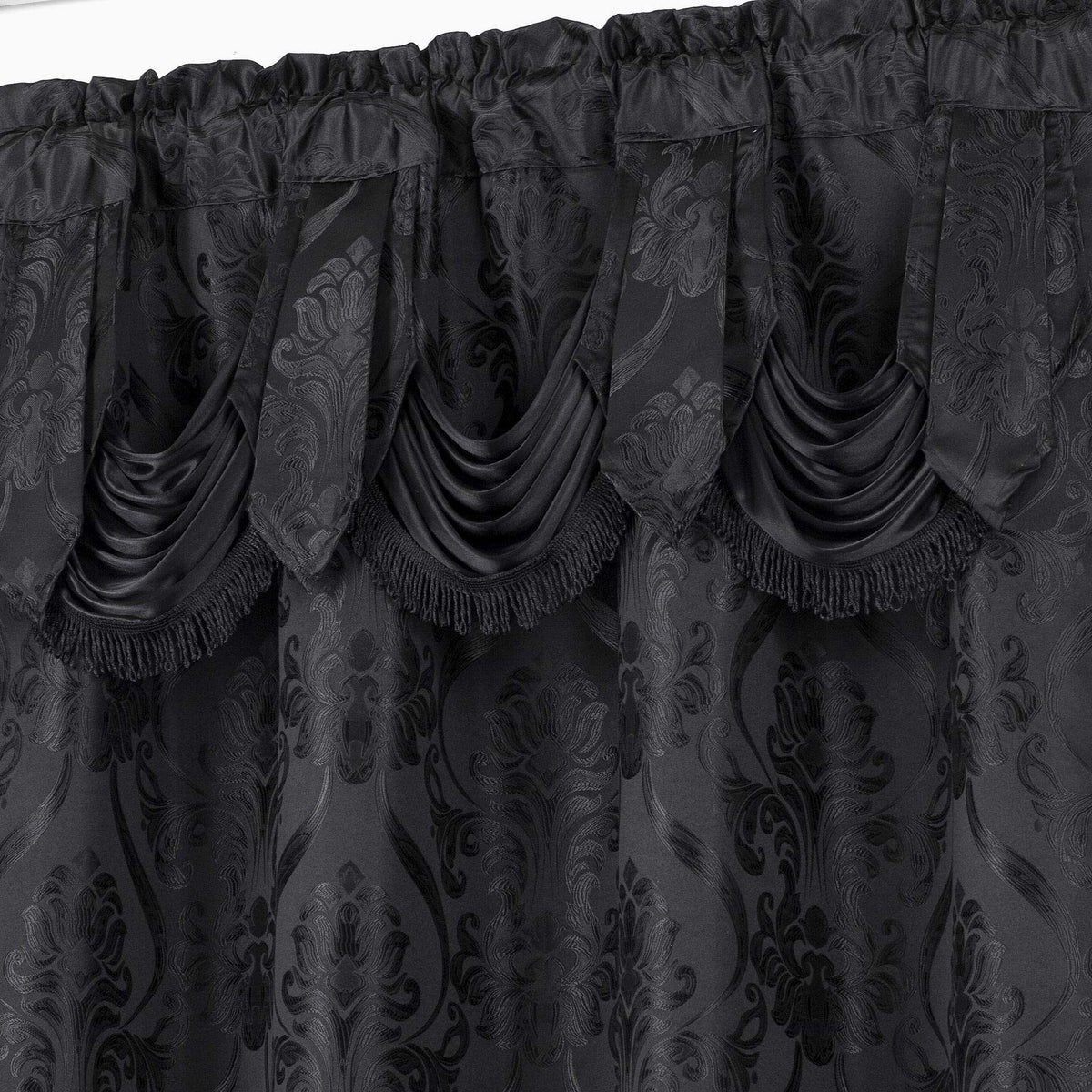 All American Collection drape set with attached sheer for daytime privacy and airy feel