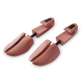 Allen Edmonds cedar shoe tree with split-toe preserves shape and reduces creasing
